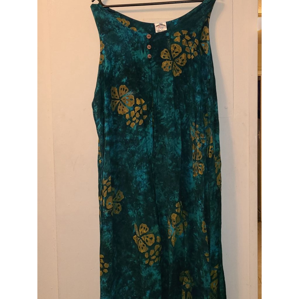 Women's Unbranded Dress Size Unspecified Teal with Gold Flowers